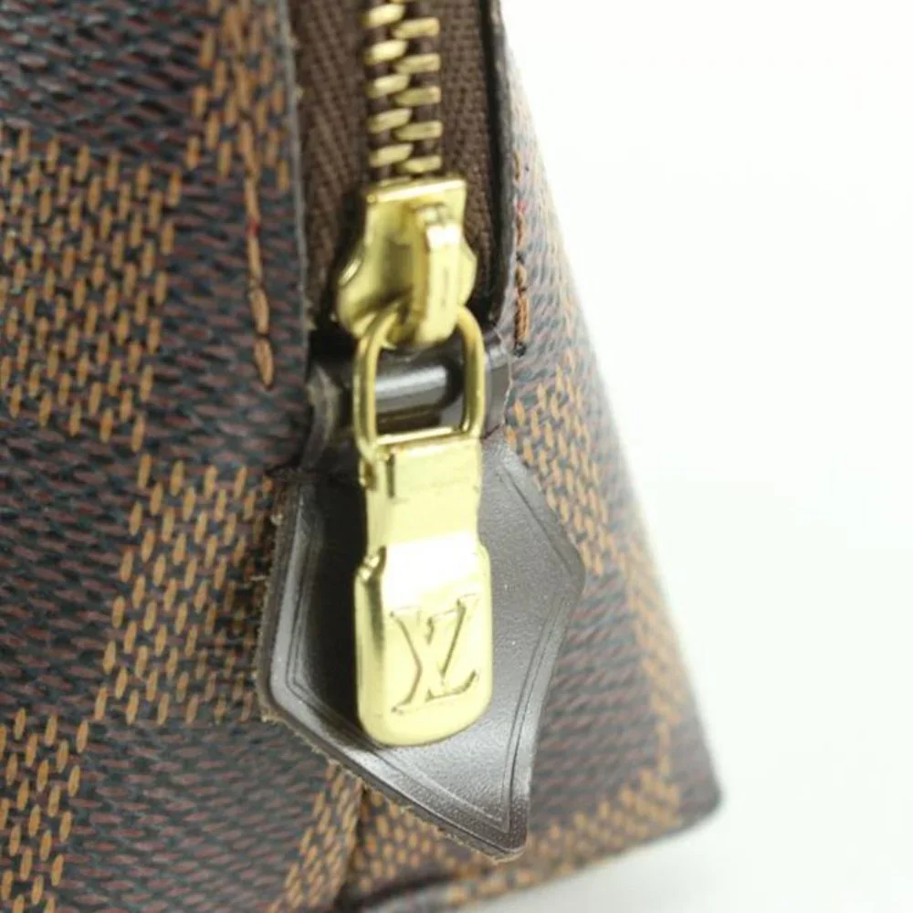 Louis Vuitton Damier Ebene Cosmetic Pouch PM Demi Ronde 99lk830s